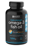 Sports Research Omega 3 Wild Alaskan Fish Oil (1250mg per Capsule) with Triglyceride EPA & DHA | Heart, Brain & Joint Support | IFOS 5 Star Certified, Non-GMO & Gluten Free - 90 day Supply!