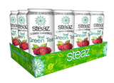Steaz Organic Zero Calorie Iced Green Tea, Raspberry, 16 FL OZ (Pack of 12)