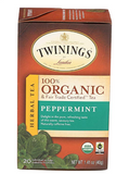 Twinings of London Organic and Fair Trade Certified Peppermint Tea Bags, 20 Count