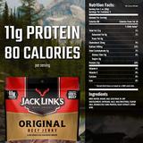 Jack Link’s Beef Jerky, Original, (2) 9 oz. Bags – Great Everyday Snack, 11g of Protein and 80 Calories, Made with 100% Premium Beef - 96% Fat Free, No Added MSG