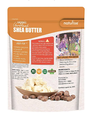 Naturise Shea Butter Raw Organic Unrefined Ivory 16 oz (1 LB), Highest Grade African Shea Butter, Great for DIY Skincare Products and Body Butter Moisturizer for Dry Skin, Eczema, and Hair Care