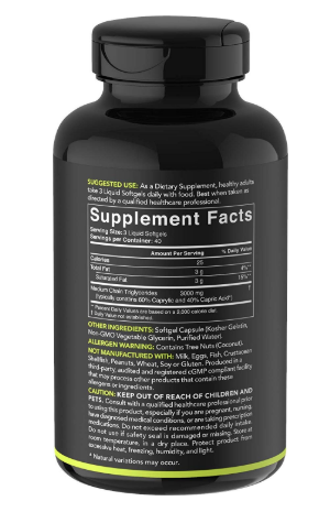 Sports Research Keto MCT Oil Capsules derived from Coconut Oil | Keto Fuel for The Brain & Body | Derived from Non-GMO Coconuts (120 Softgels)