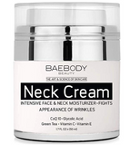 Baebody Neck Cream with AHAs, CoQ10, Glycolic Acid & Green Tea, 1.7 Ounces
