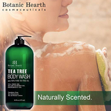 BOTANIC HEARTH Tea Tree Body Wash, Helps Nail Fungus, Athletes Foot, Ringworms, Jock Itch, Acne, Eczema & Body Odor, Soothes Itching & Promotes Healthy Skin and Feet, Naturally Scented, 16 fl oz