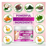 Kelly's Natural Cellulite Cream for 100% Complete Cellulite Removal - Made In USA - Hot Cream with Caffeine Cellulite Treatment - Slimming, Firming & Tightening - Works for Anti Cellulite Oil Massage & Workout Sweat