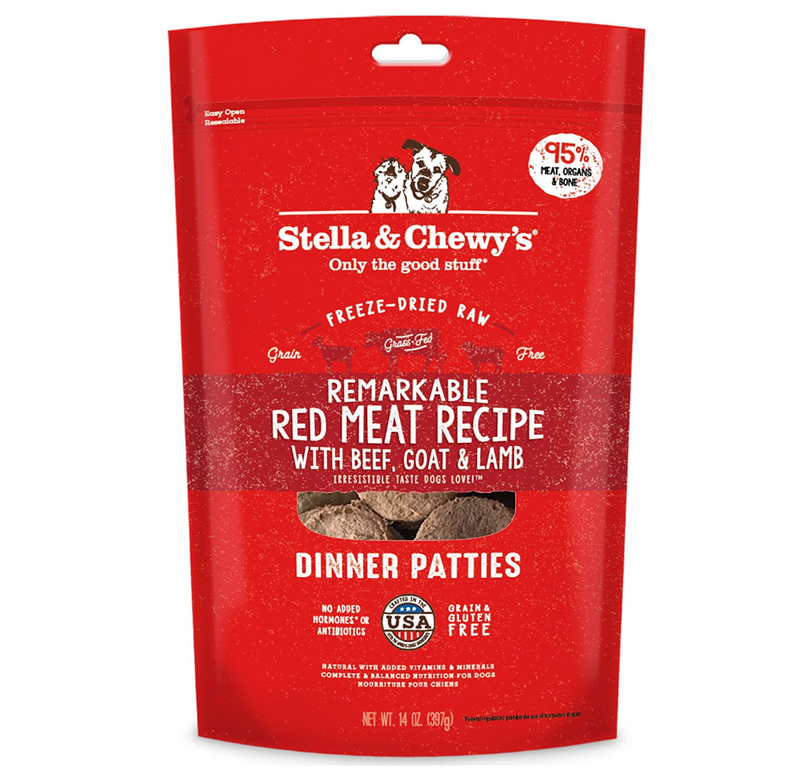 Stella & Chewy's Freeze-Dried Raw Dandy Lamb Dinner Patties Grain-Free Dog Food, 14 ounce bag