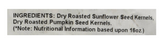 Gerbs Unsalted Pumpkin & Sunflower Seed Mix, 2 LBS. - Top 14 Food Allergy Free & NON GMO - Vegan, Keto Safe & Kosher - Premium Dry Roasted Seeds Produced in Rhode Island