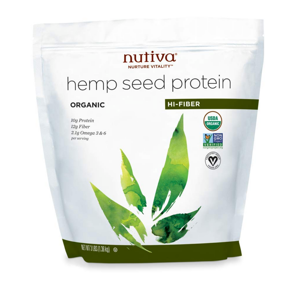 Nutiva Organic, Cold Processed Hemp Seed Protein, Hi-Fiber 3lb