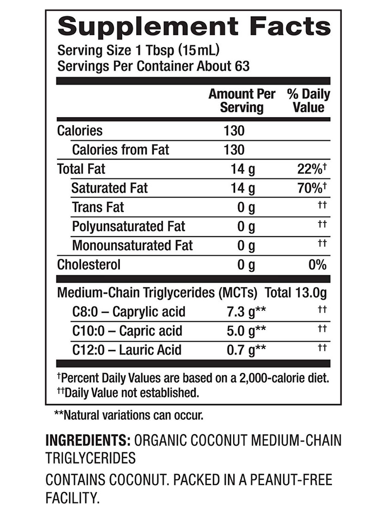 Nutiva Organic MCT Oil, 32 Fl Oz