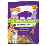 Nylabone Dog Chew Grain Free Edible with Real Bison Highly Digestible No Corn No Meat by- Product (40 Chew)