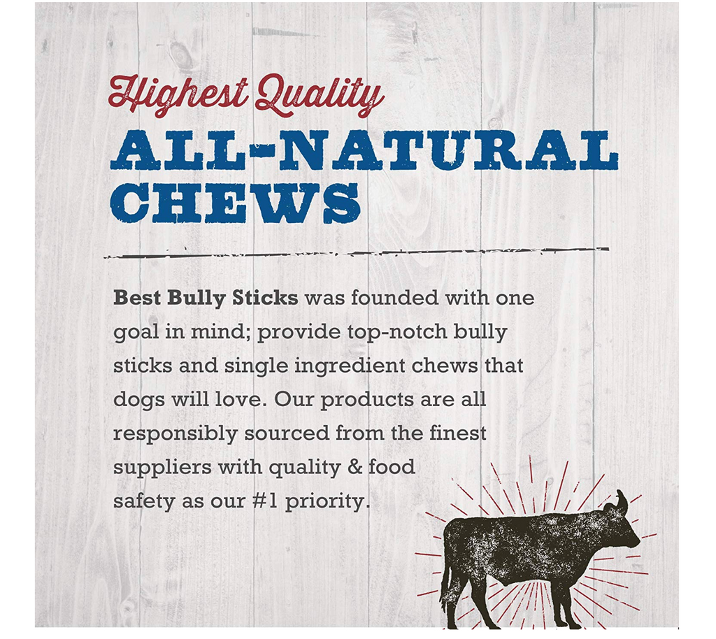 Best Bully Sticks 6-inch Supreme Bully Sticks (25 Pack) All Natural Dog Treats