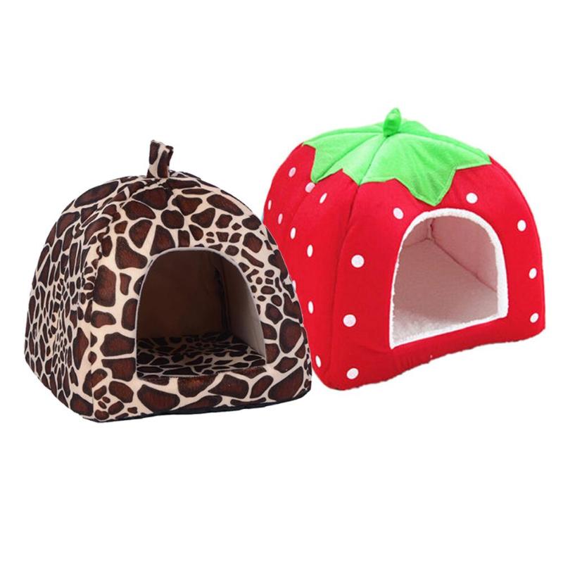 Soft Strawberry Pet Dog Cat House