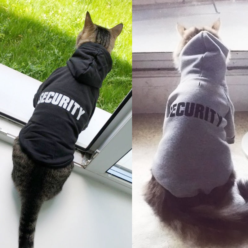 Security Cat Clothes Pet Cat Coats Jacket