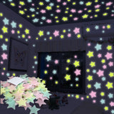 100pcs 3D Night Luminous Stars